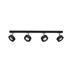 Downlight LED PLUTO de OSRAM, negro, 4 focos, 3000 K