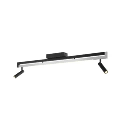 Downlight LED Pulse, negro, 100 cm, metal