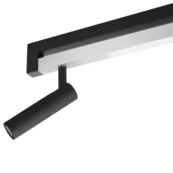 Downlight LED Pulse, negro, 100 cm, metal