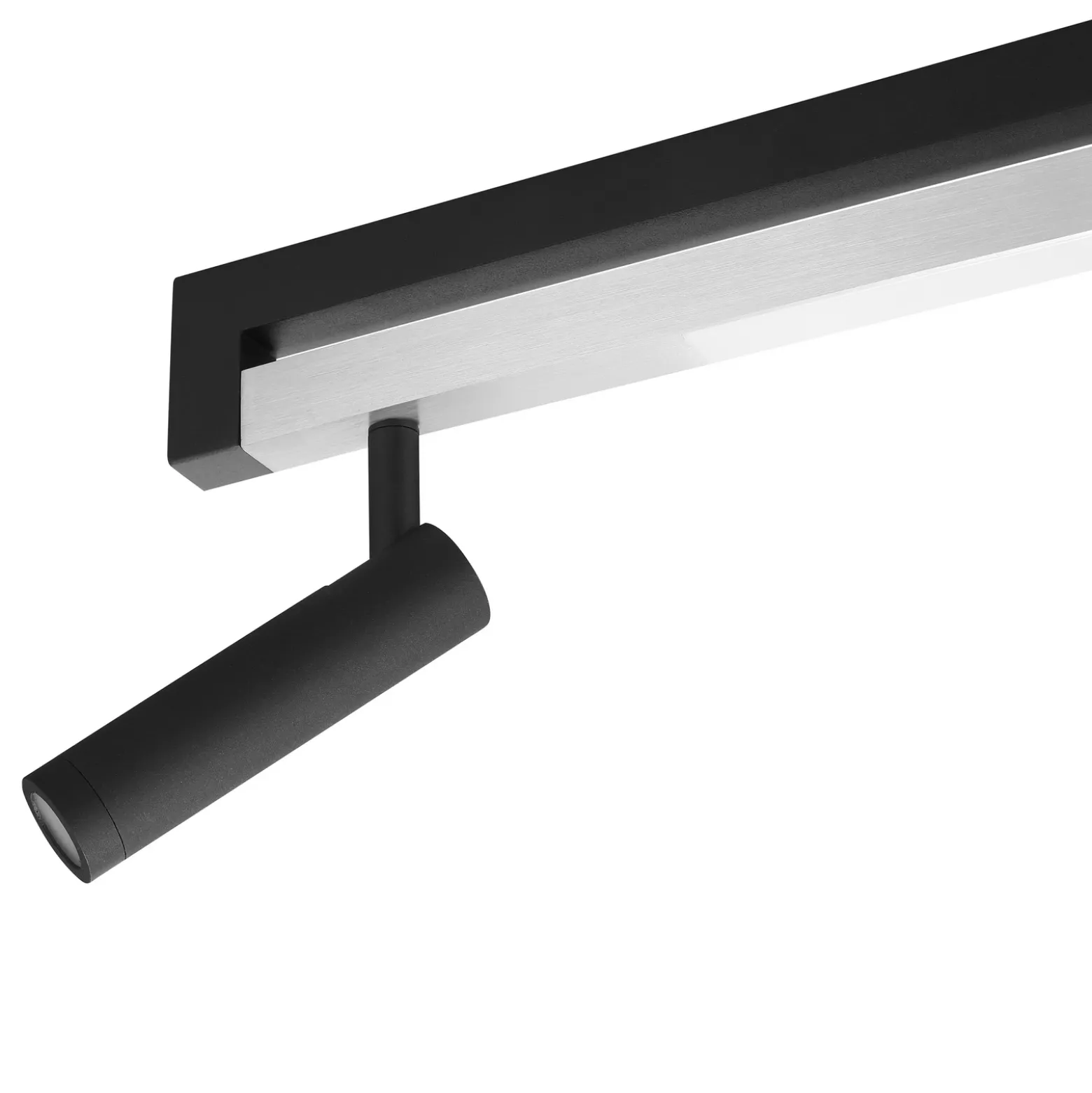 Downlight LED Pulse, negro, 100 cm, metal