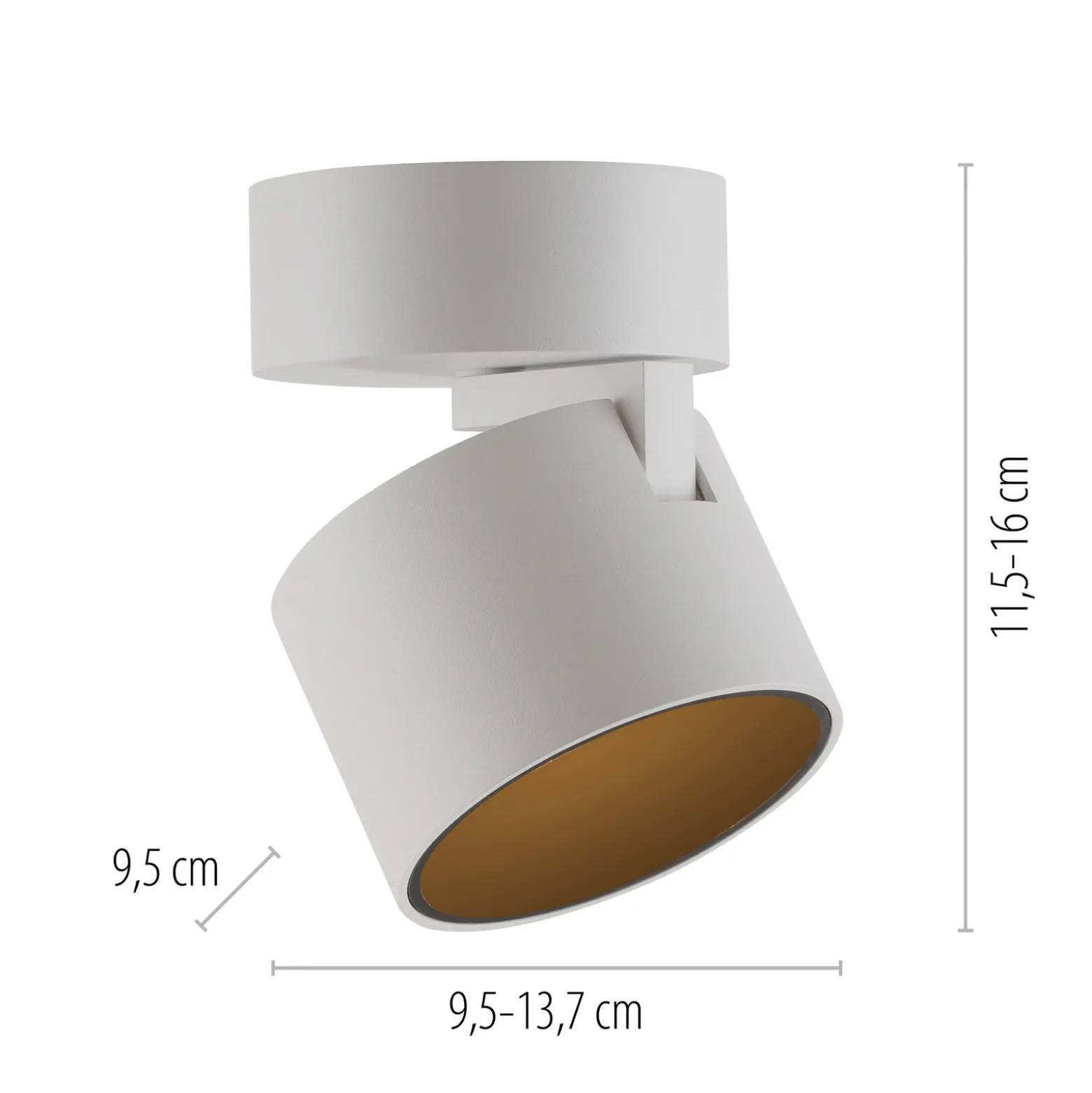 Downlight LED PURE Cup, blanco, Ø 9,5 cm, metal