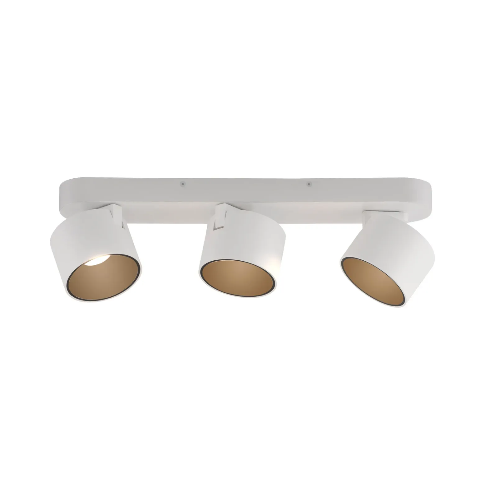 Downlight LED PURE Cup, blanco, longitud 56 cm, metal, 3 luces.
