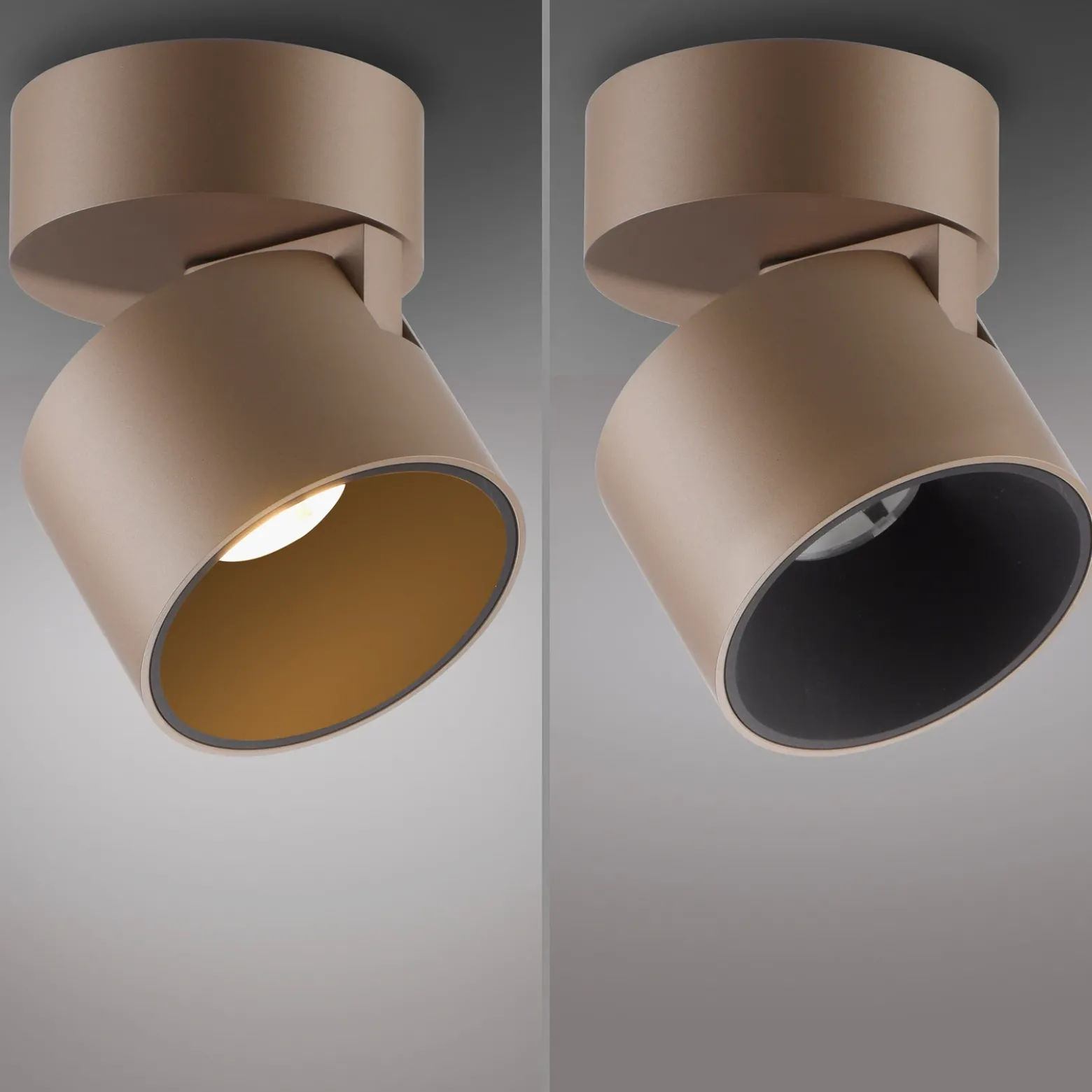 Downlight LED PURE Cup, color bronce, Ø 9,5 cm, metal