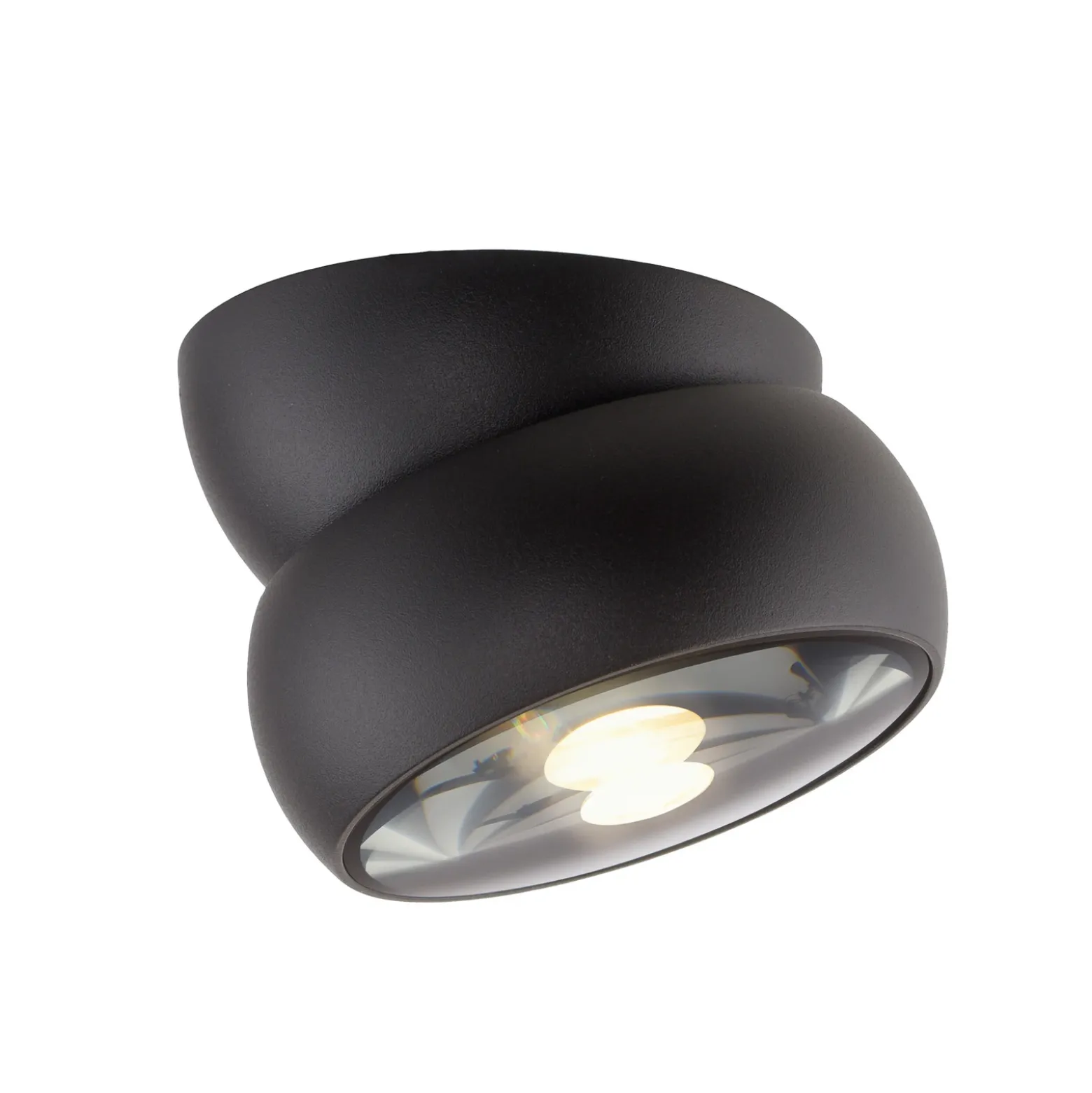 Downlight LED PURE Move, negro, Ø 12 cm, metal/vidrio