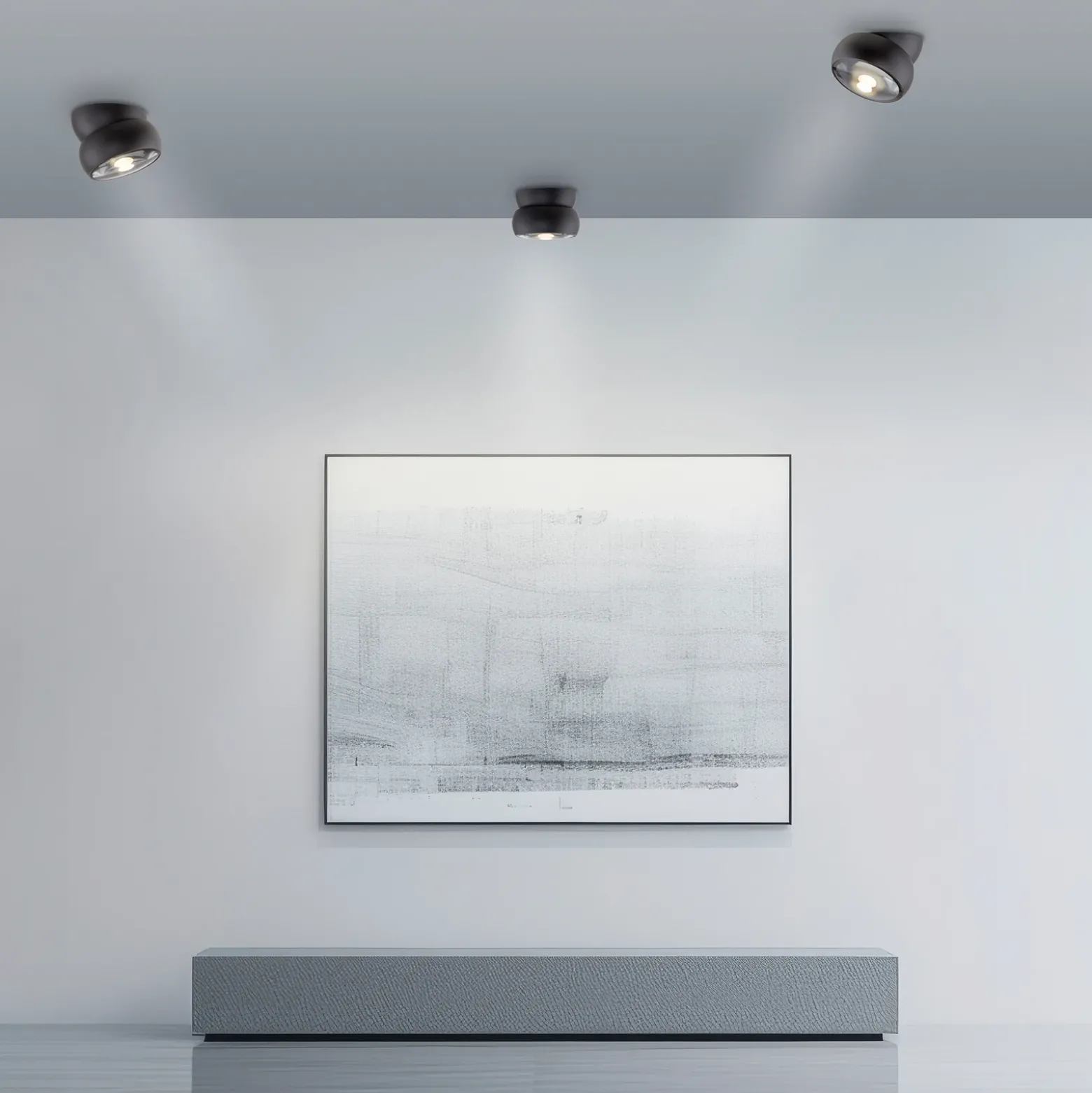 Downlight LED PURE Move, negro, Ø 12 cm, metal/vidrio