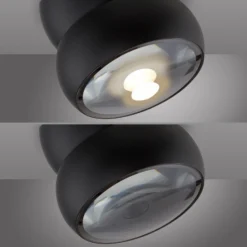 Downlight LED PURE Move, negro, Ø 12 cm, metal/vidrio
