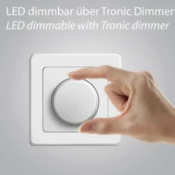 Downlight LED PURE Move, negro, Ø 12 cm, metal/vidrio
