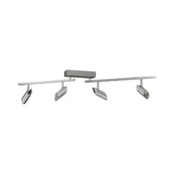 Downlight LED Risell, longitud 104 cm, color aluminio