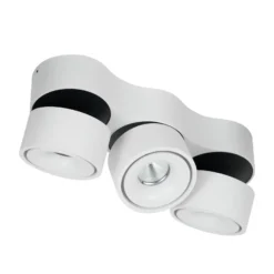 Downlight LED Rotari de Arcchio, lentes, 3 luces, blanco