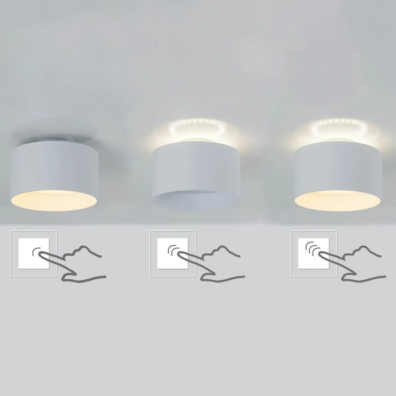 Downlight LED Trimes, Ø 14 cm, blanco, CCT, atenuable