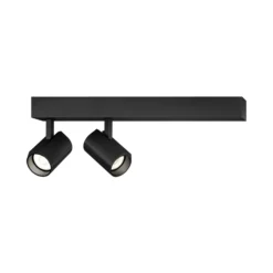 Downlight LED WEVER & DUCRÉ Ceno, negro, 2 luces, 2.700 K