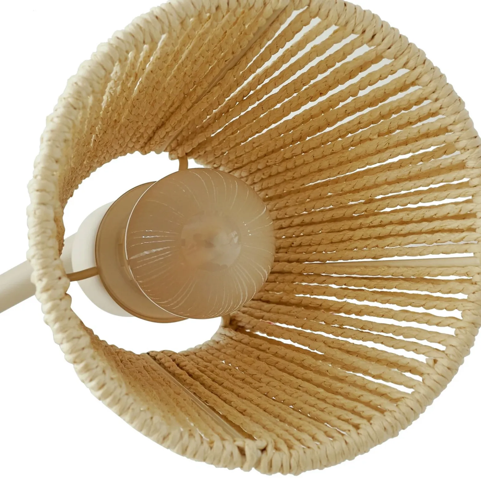 Downlight Lindby Anuva, 72 cm, 3 luces, beige, papel