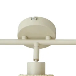Downlight Lindby Anuva, 72 cm, 3 luces, beige, papel