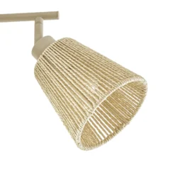 Downlight Lindby Anuva, 86 cm, 5 luces, beige, papel