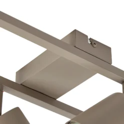 Downlight Lindby Bravius, color topo, 6 luces, hierro