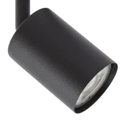 Downlight Lindby Bravius, negro, de 4 luces, de hierro