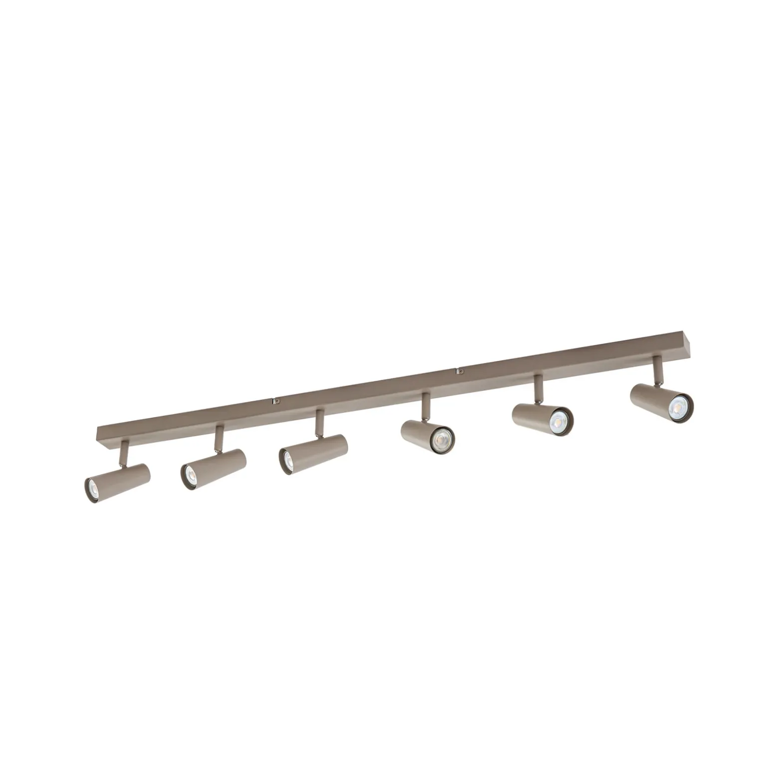 Downlight Lindby Iluna, 6 luces, marrón café, GU10