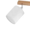 Downlight Lindby Imarin, 81 cm, blanco, 4 luces, madera