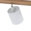Downlight Lindby Imarin, 56 cm, 3 luces, blanco, madera