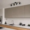 Downlight Lindby Lenja, 4 luces, negro, E14, metal