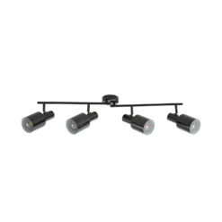 Downlight Lindby Ovelia, negro, 80 cm, 4 luces, E27