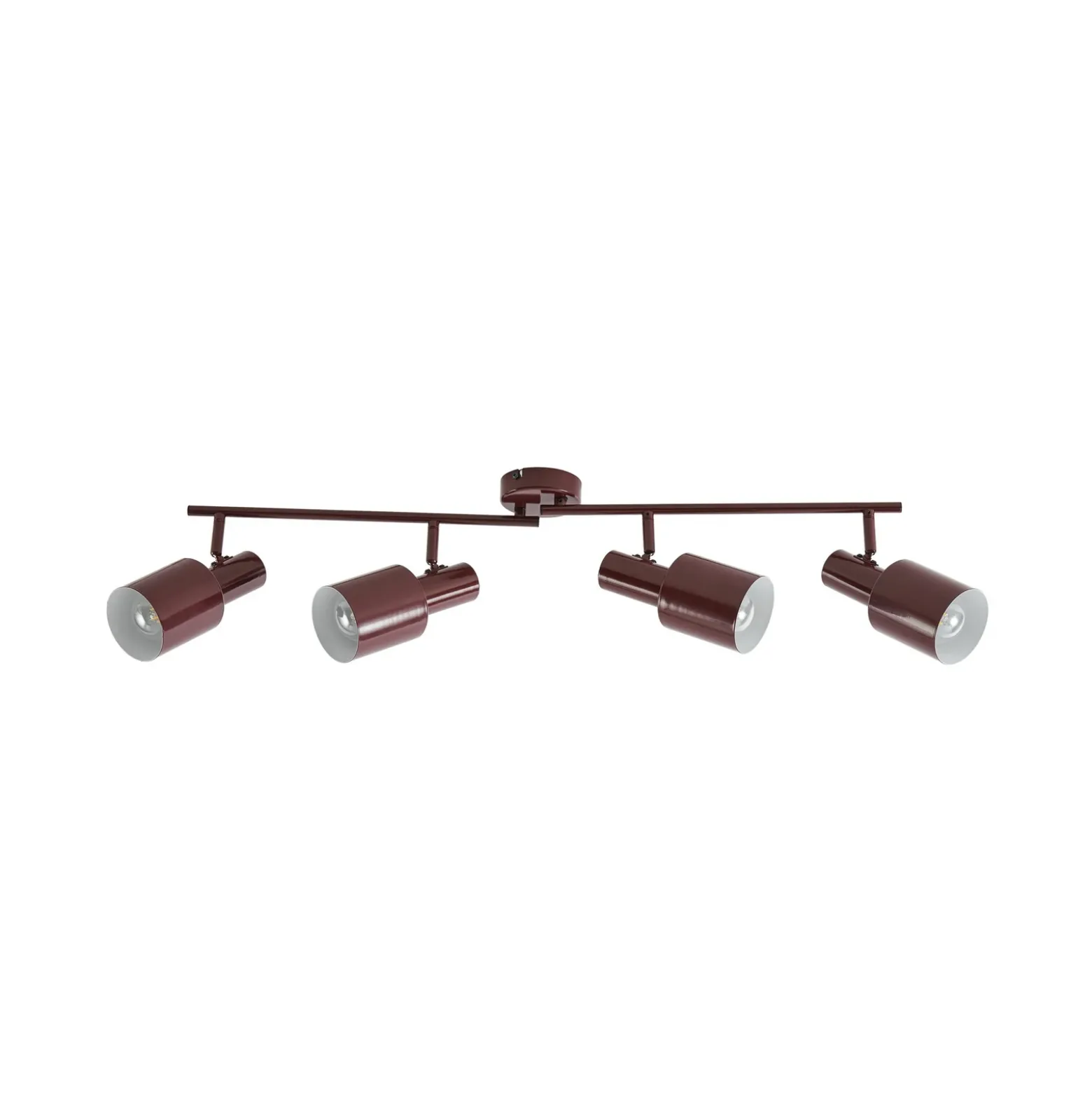 Downlight Lindby Ovelia, rojo oscuro, 80 cm, 4 luces, E27