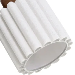 Downlight Lindby Shiloh, 5 luces, nogal/beige, madera