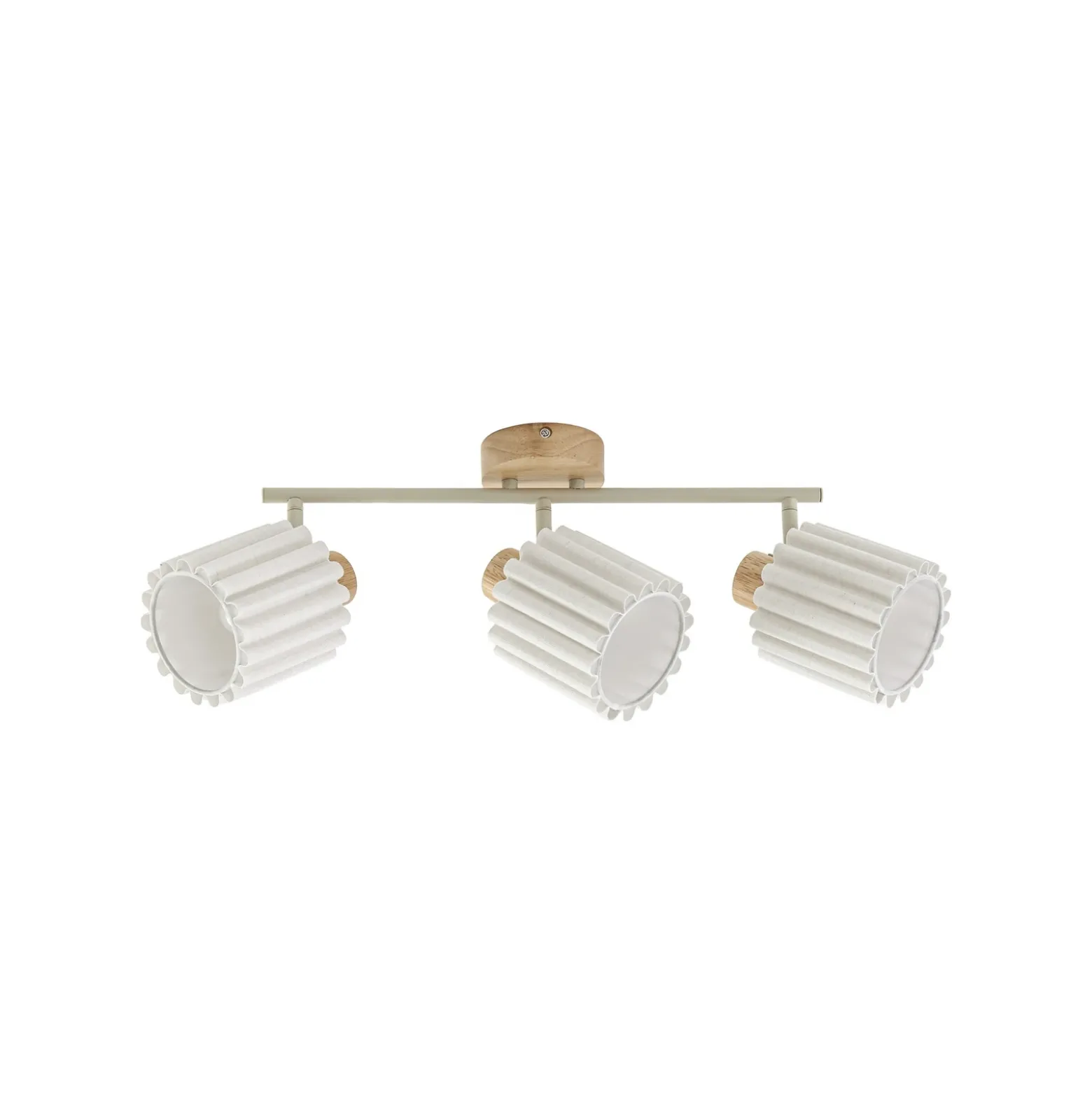 Downlight Lindby Shiloh, 3 luces, natural/beige, madera