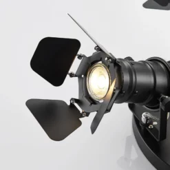 Downlight Lindby Tilen, 3 luces, negro, metal, Ø 54 cm
