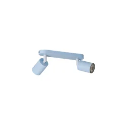 Downlight Livia, azul claro, 35 cm, 2 luces, metal, GU10