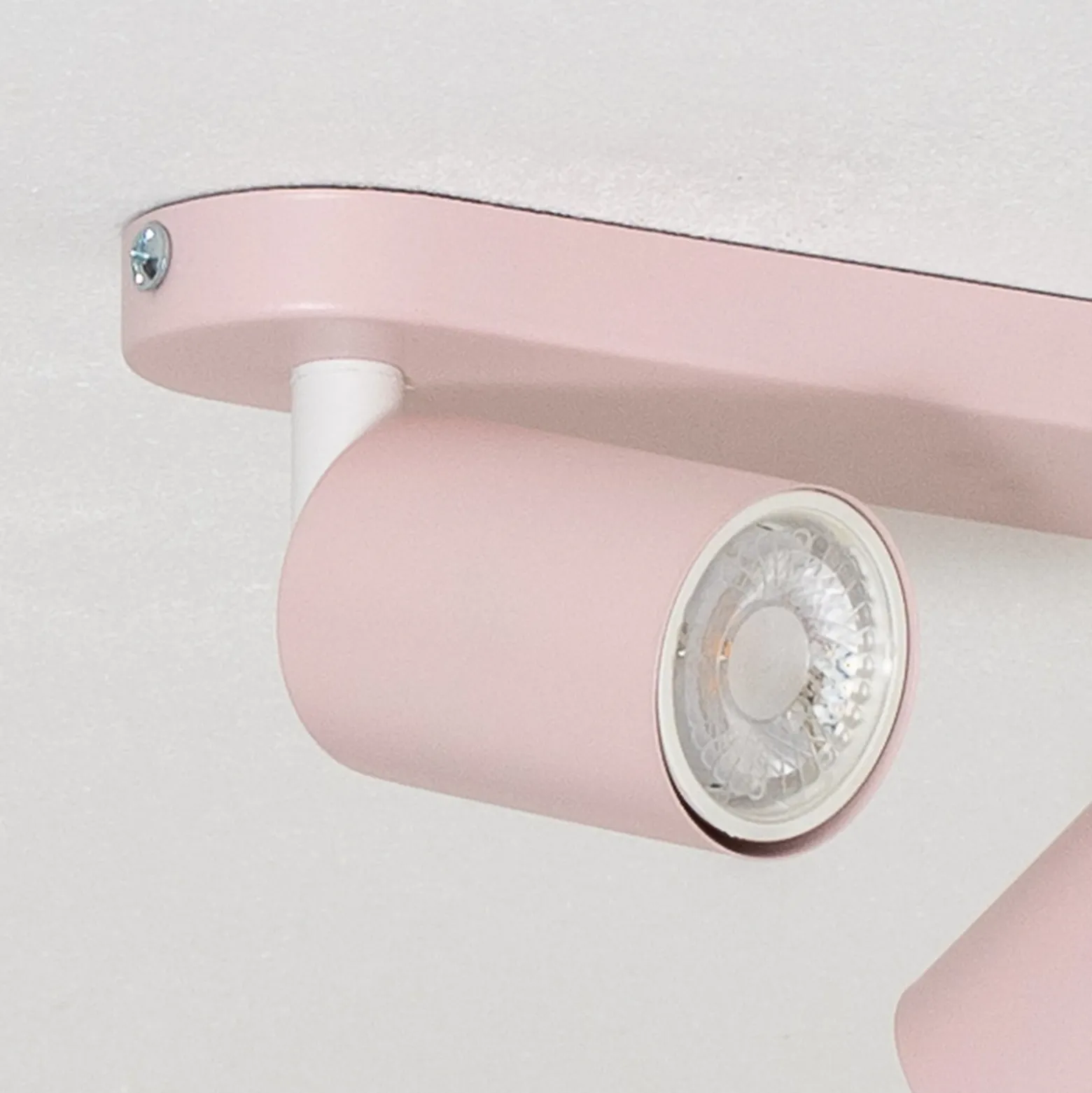 Downlight Livia, rosa, 35 cm, 2 luces, metal, GU10