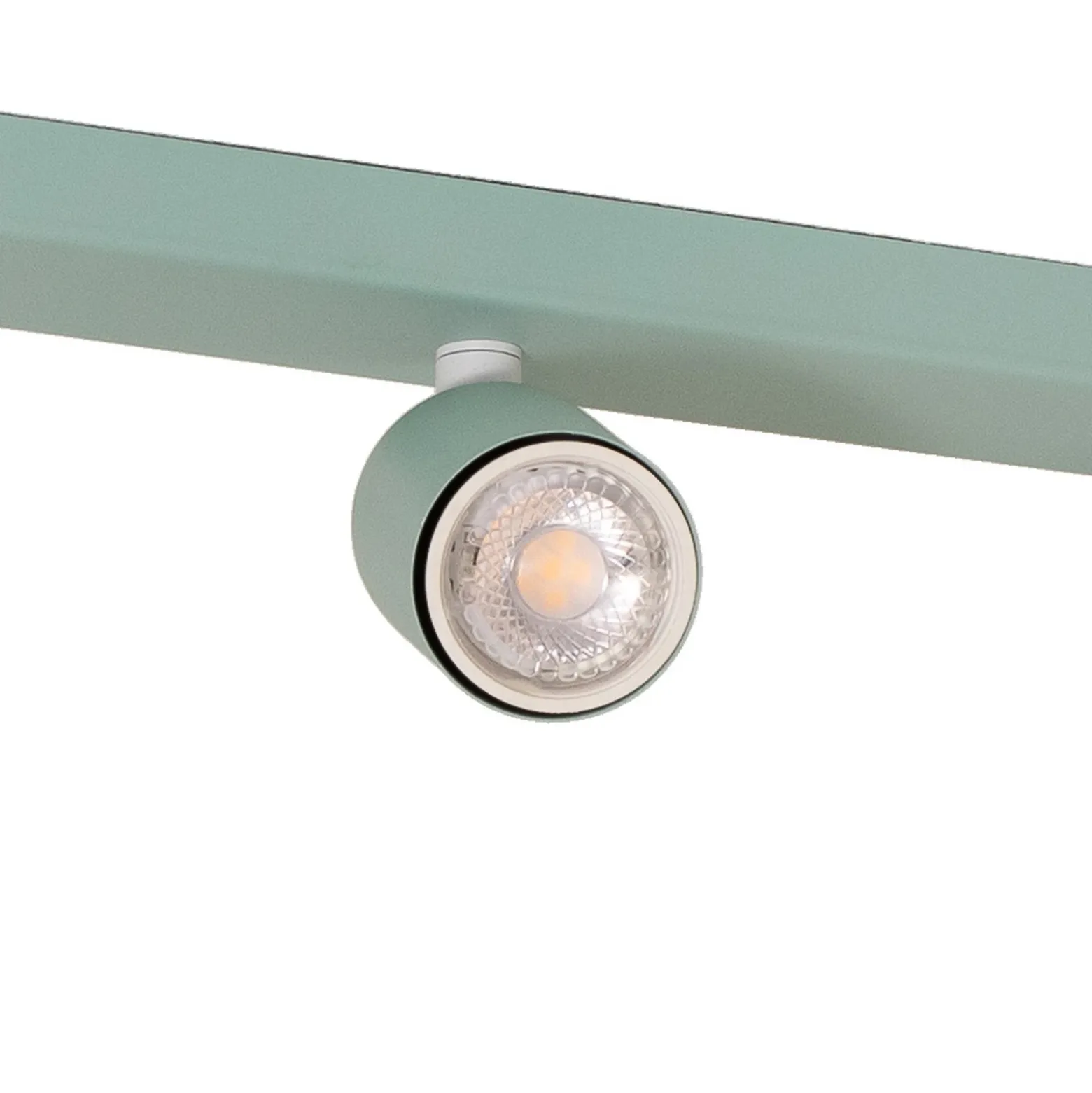Downlight Livia, verde menta, 52 cm, 3 luces, metal, GU10