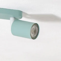 Downlight Livia, verde menta, 35 cm, 2 luces, metal, GU10