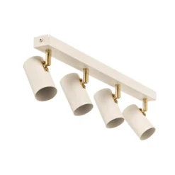Downlight Lund en blanco, 4 luces