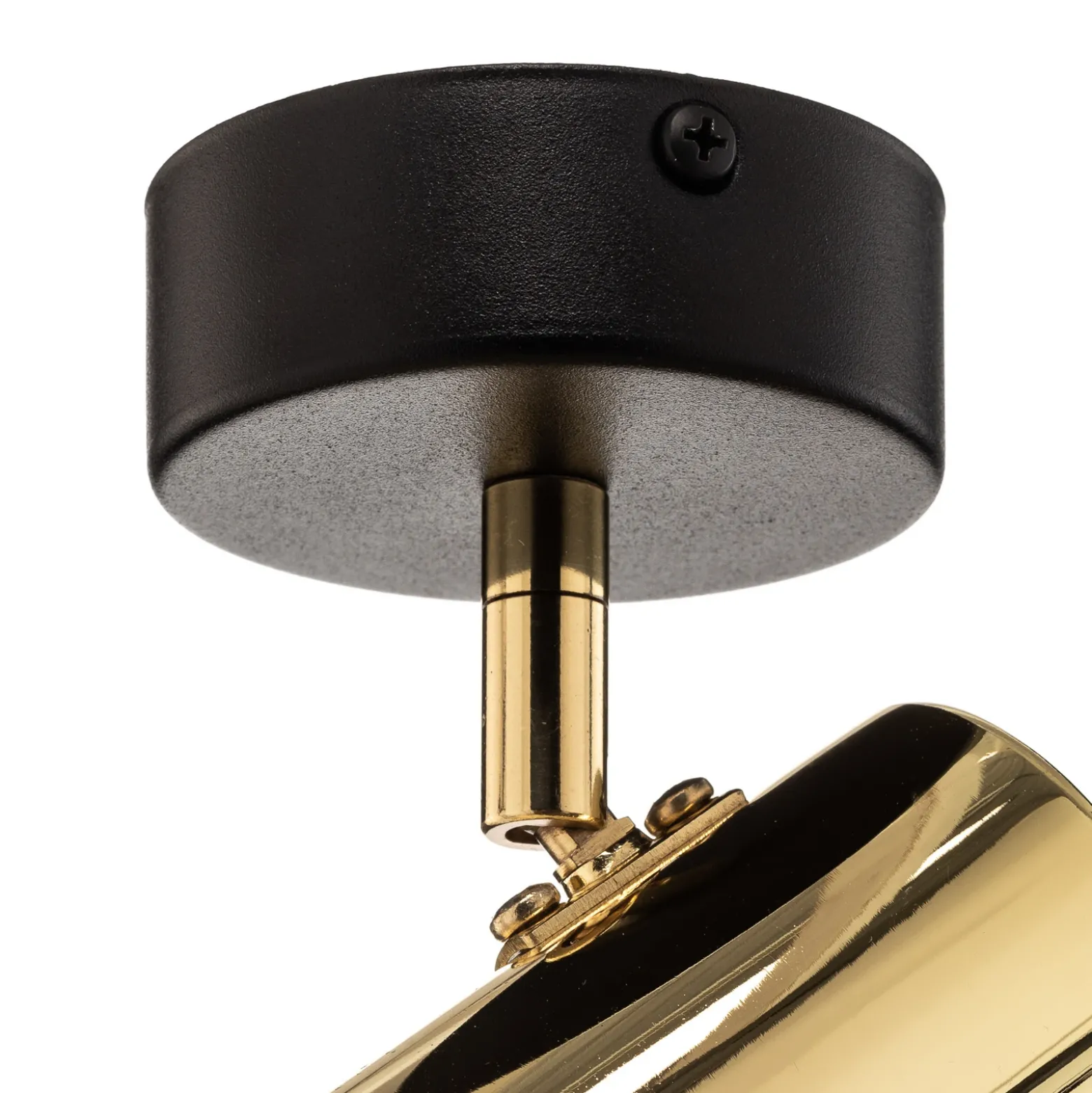 Downlight Lund en negro y dorado, 1 luz