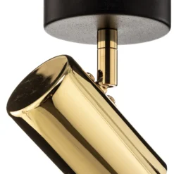 Downlight Lund en negro y dorado, 1 luz