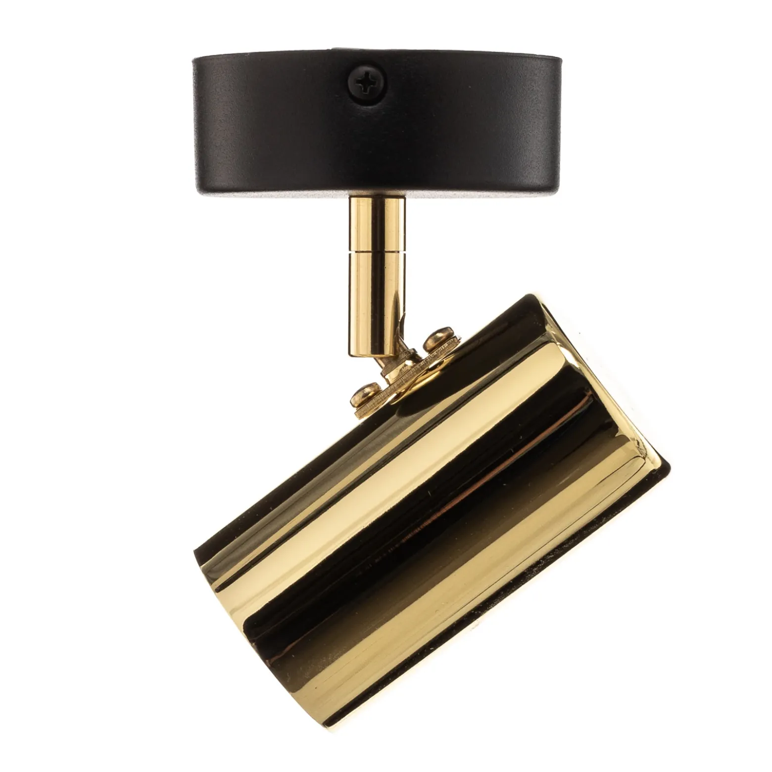 Downlight Lund en negro y dorado, 1 luz
