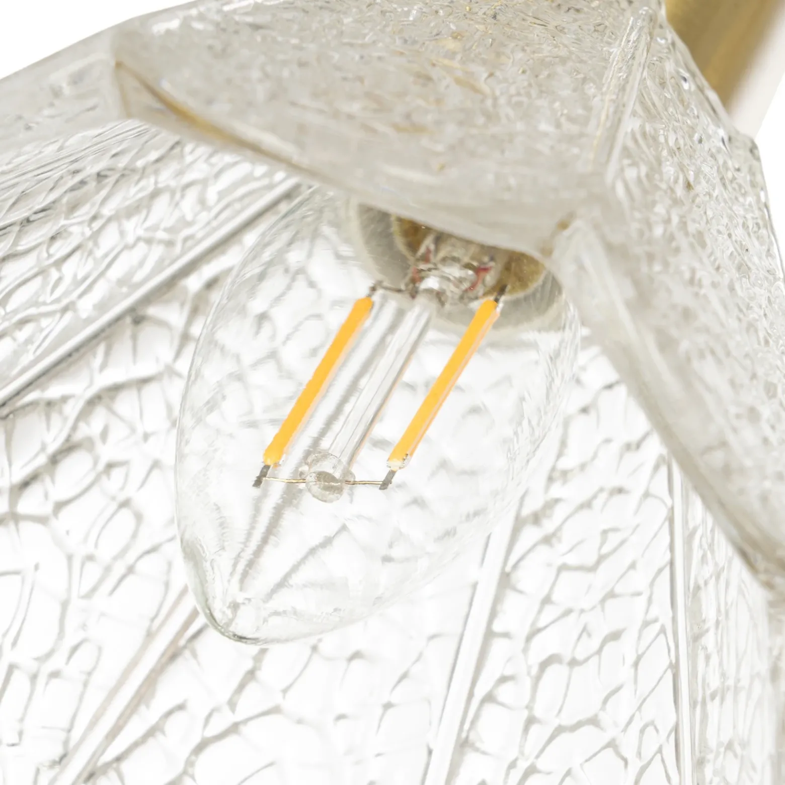 Downlight Margaux de Lindby, 4 luces, latón/transparente, cristal