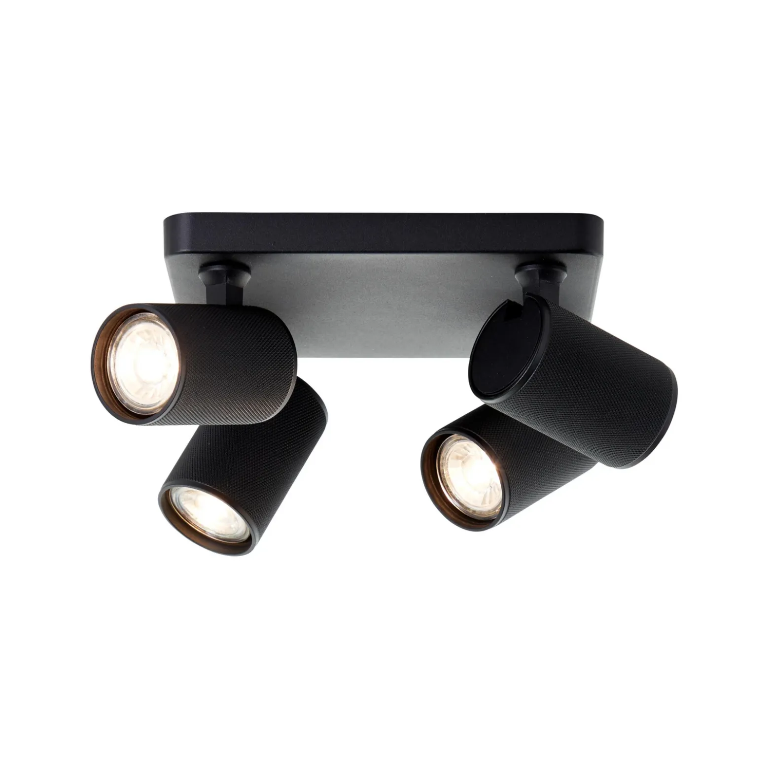 Downlight Marty, longitud 22 cm, negro arena, 4 luces.