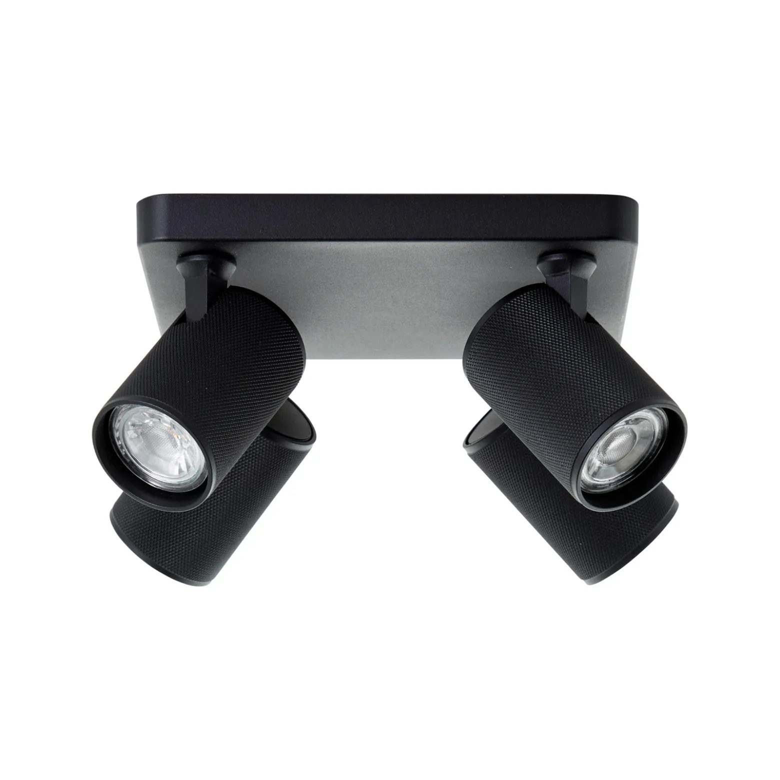 Downlight Marty, longitud 22 cm, negro arena, 4 luces.