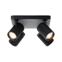 Downlight Marty, longitud 22 cm, negro arena, 4 luces.