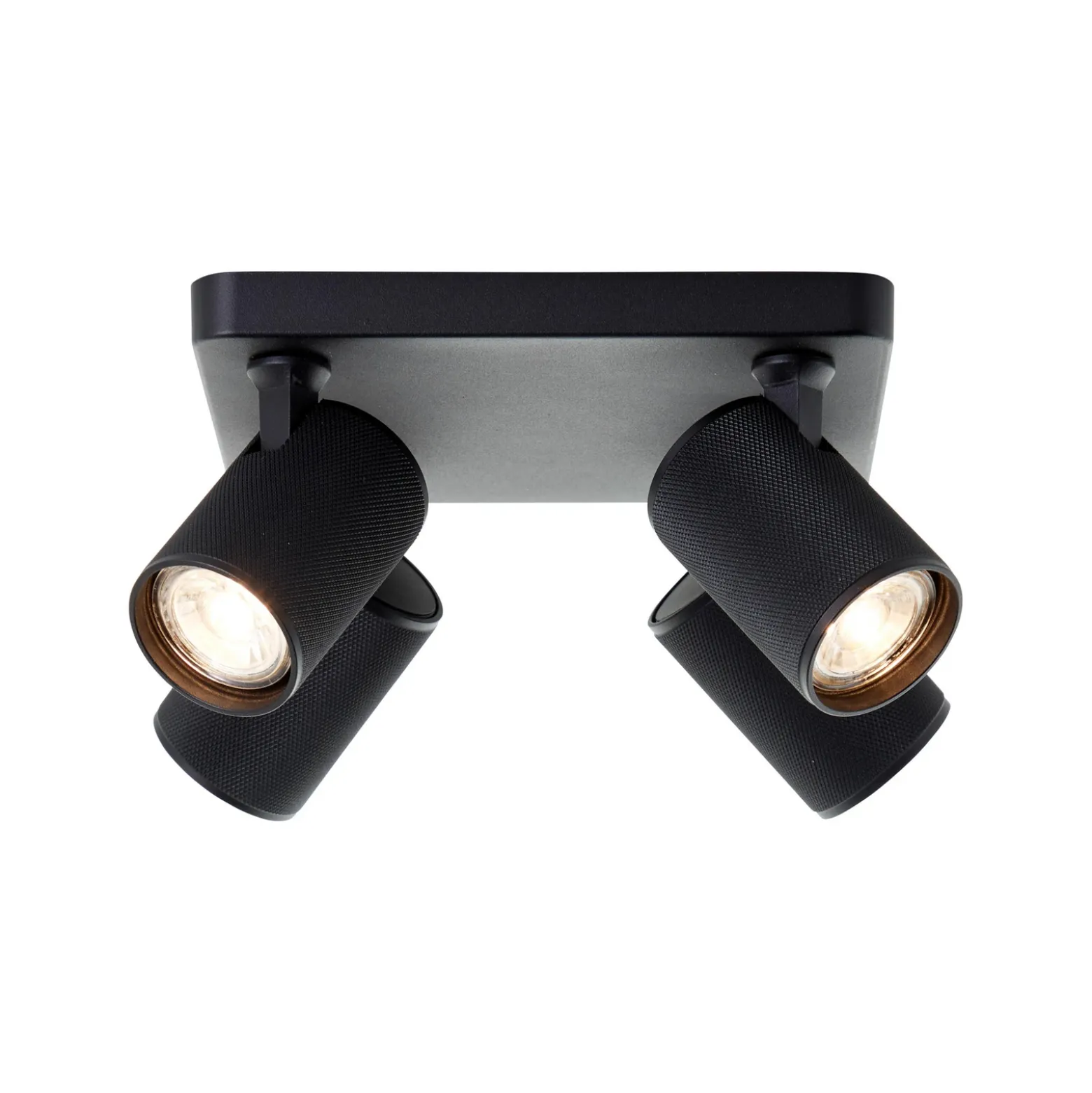 Downlight Marty, longitud 22 cm, negro arena, 4 luces.