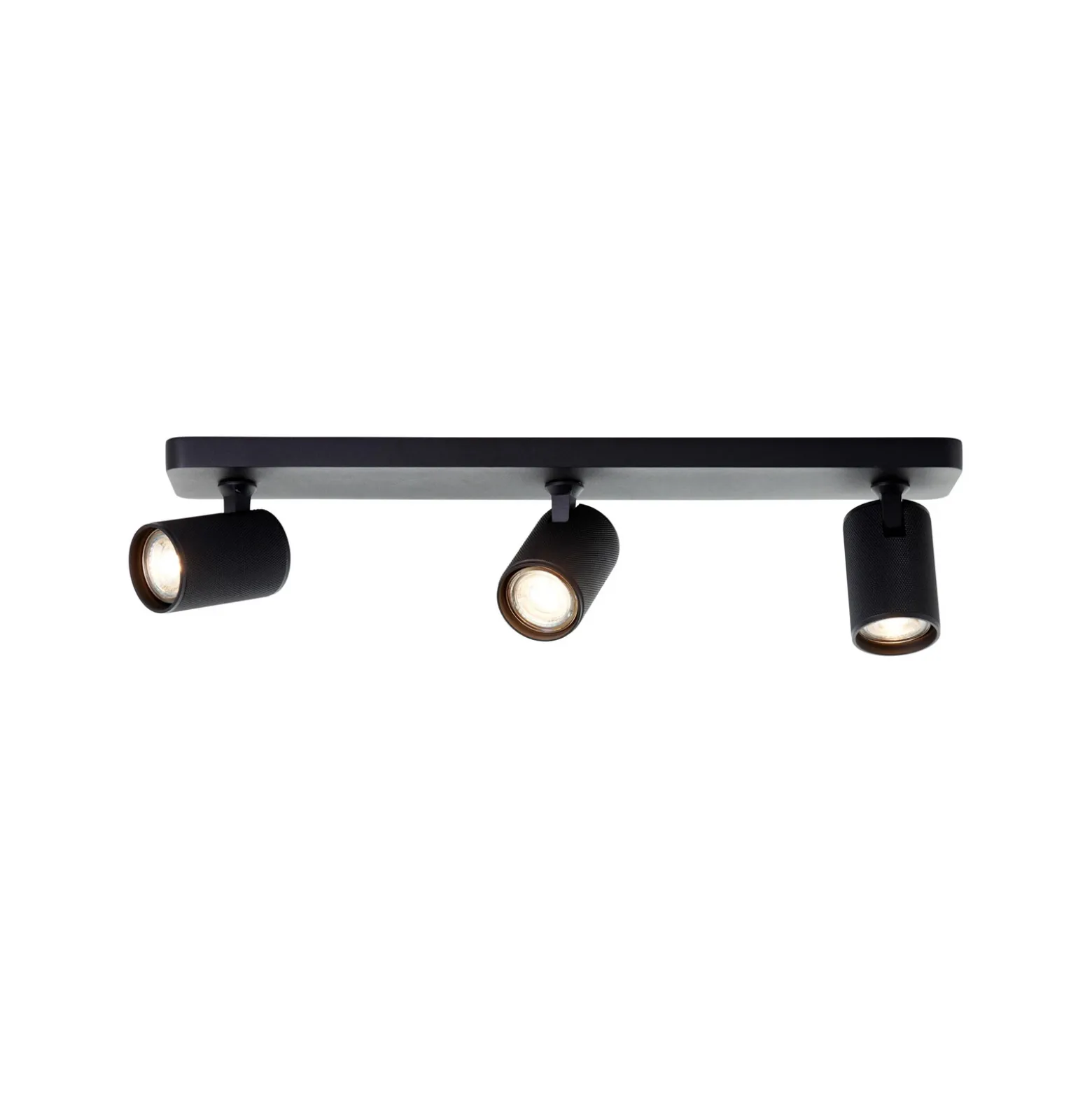 Downlight Marty, longitud 53 cm, negro arena, 3 luces.