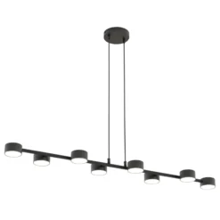 Downlight Megara, longitud 100 cm, metal, 8 luces.