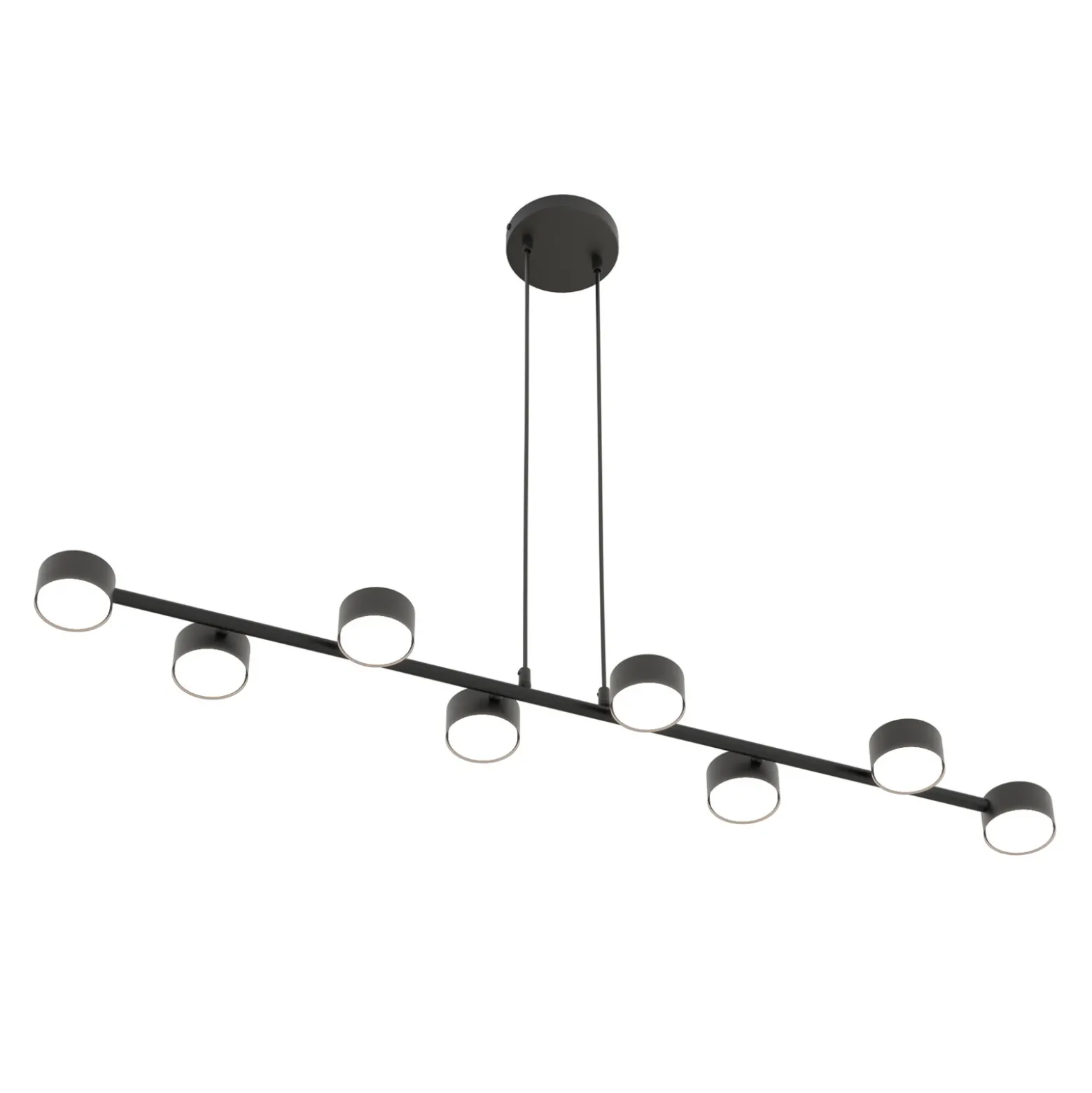 Downlight Megara, longitud 100 cm, metal, 8 luces.