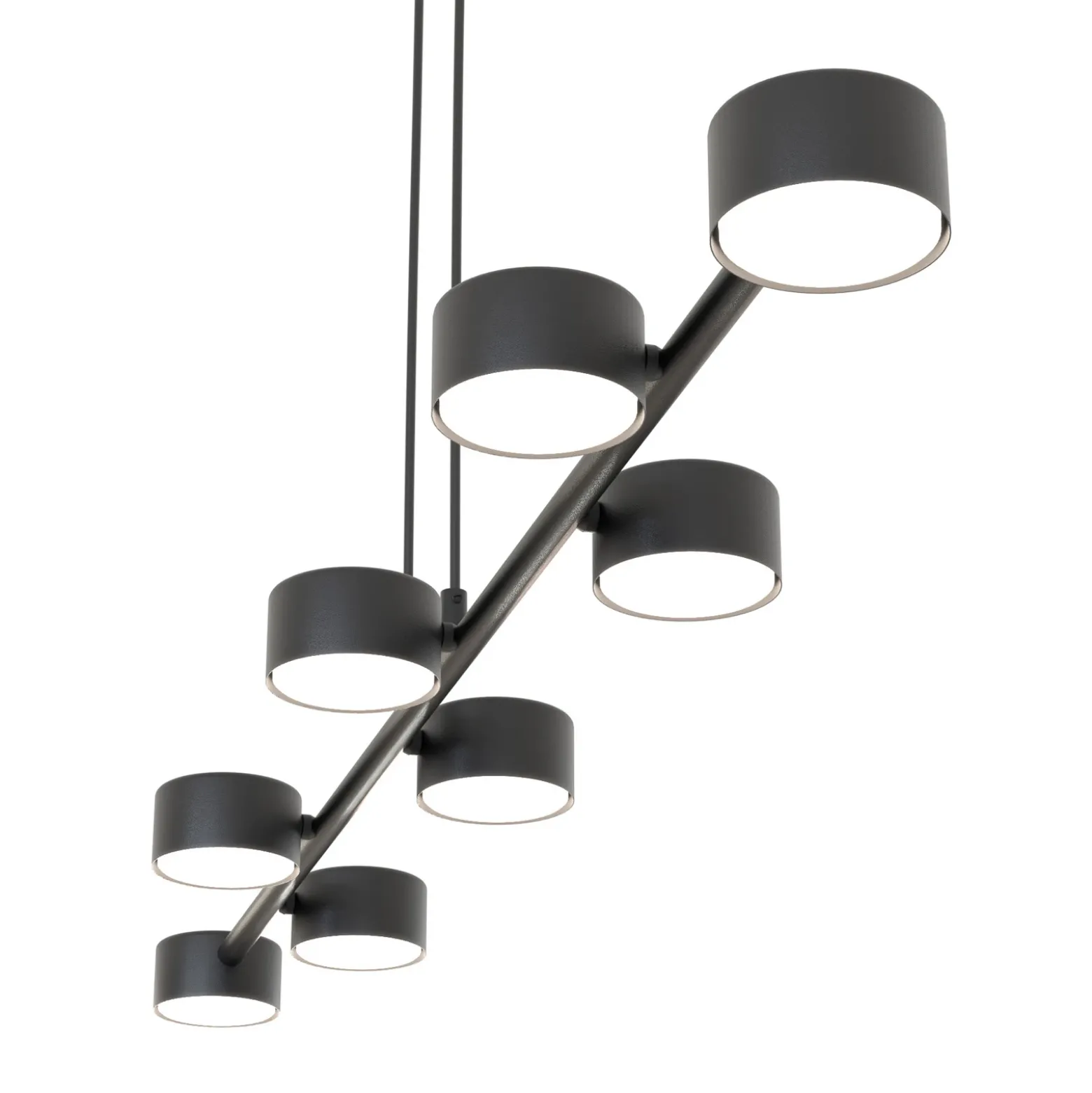 Downlight Megara, longitud 100 cm, metal, 8 luces.