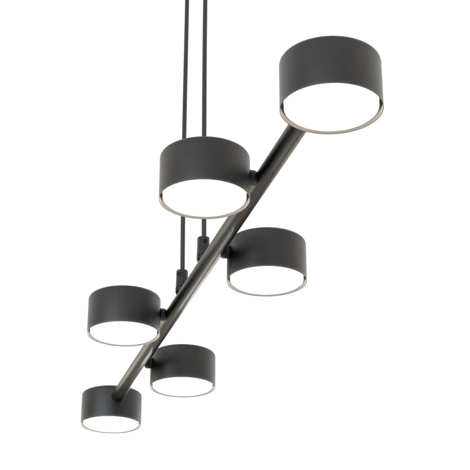 Downlight, Megara, longitud 80 cm, metal, 6 luces.