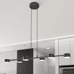 Downlight, Megara, longitud 80 cm, metal, 6 luces.