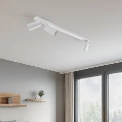 Downlight Mono III, 3 luces, blanco, 84 cm de largo, GU10