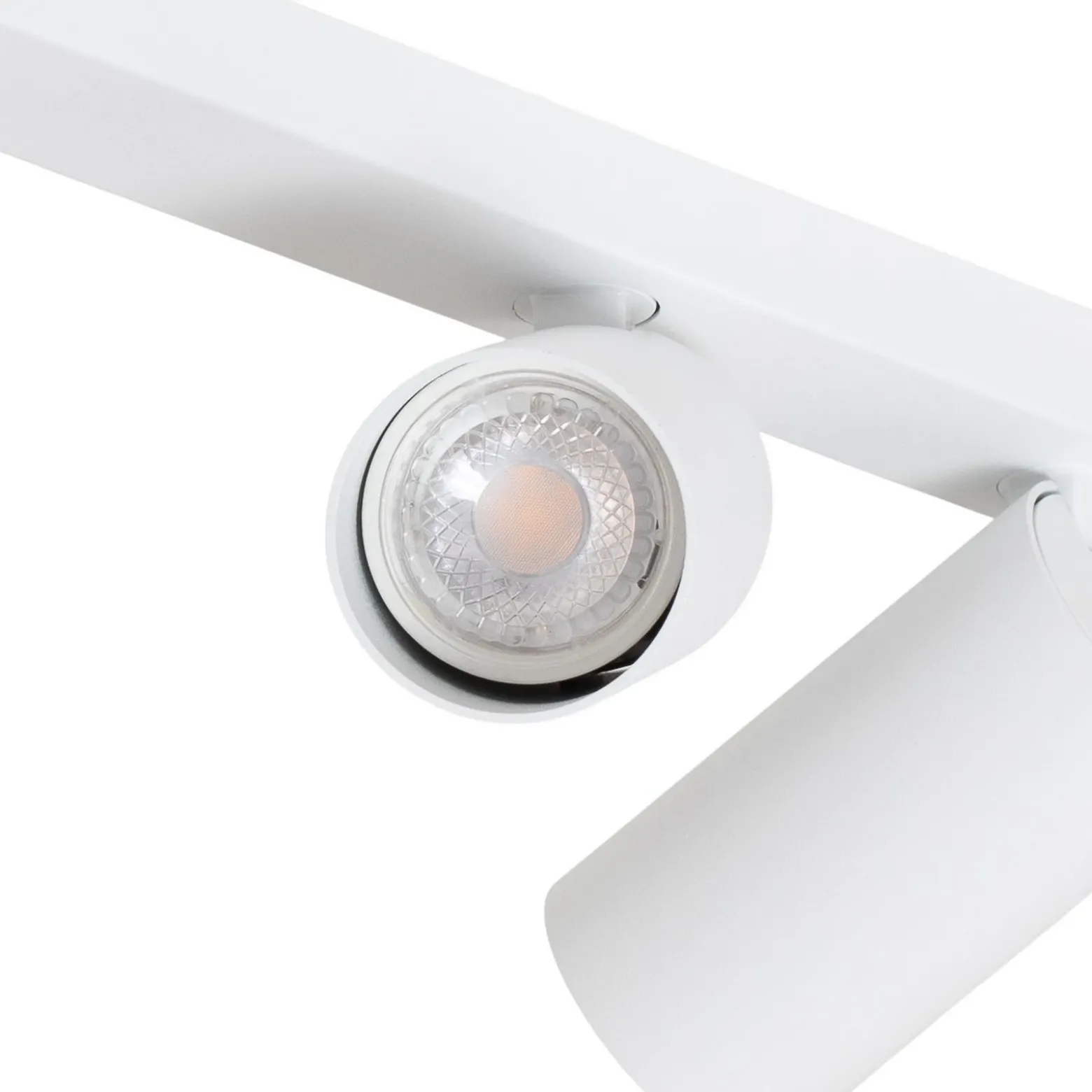 Downlight Mono III, 3 luces, blanco, 84 cm de largo, GU10